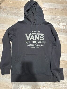 Vans Black Hoodie with White Logo